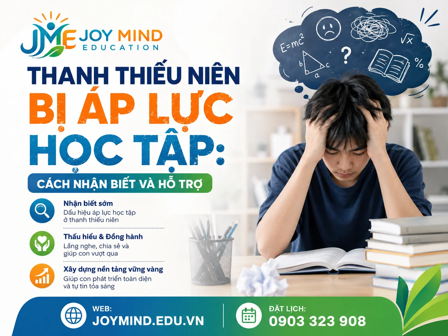 Thanh thiếu niên bị áp lực học tập: Cách nhận biết và hỗ trợ kịp thời