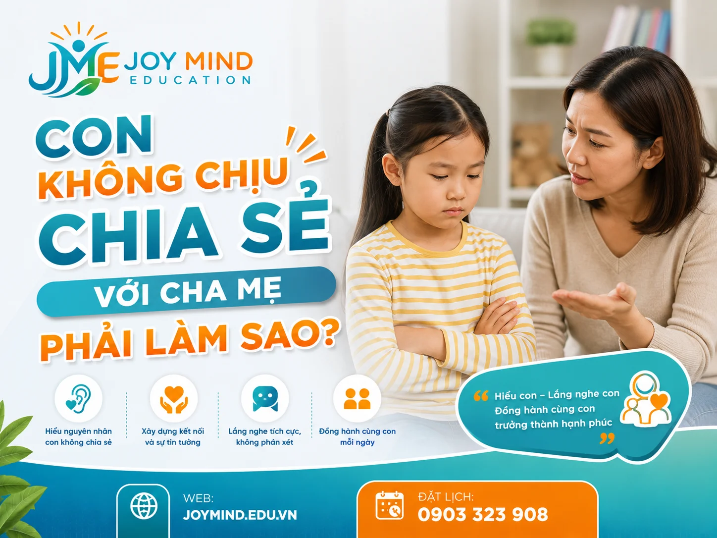 Con không chia sẻ với cha mẹ: Dấu hiệu, nguyên nhân và cách kết nối hiệu quả.