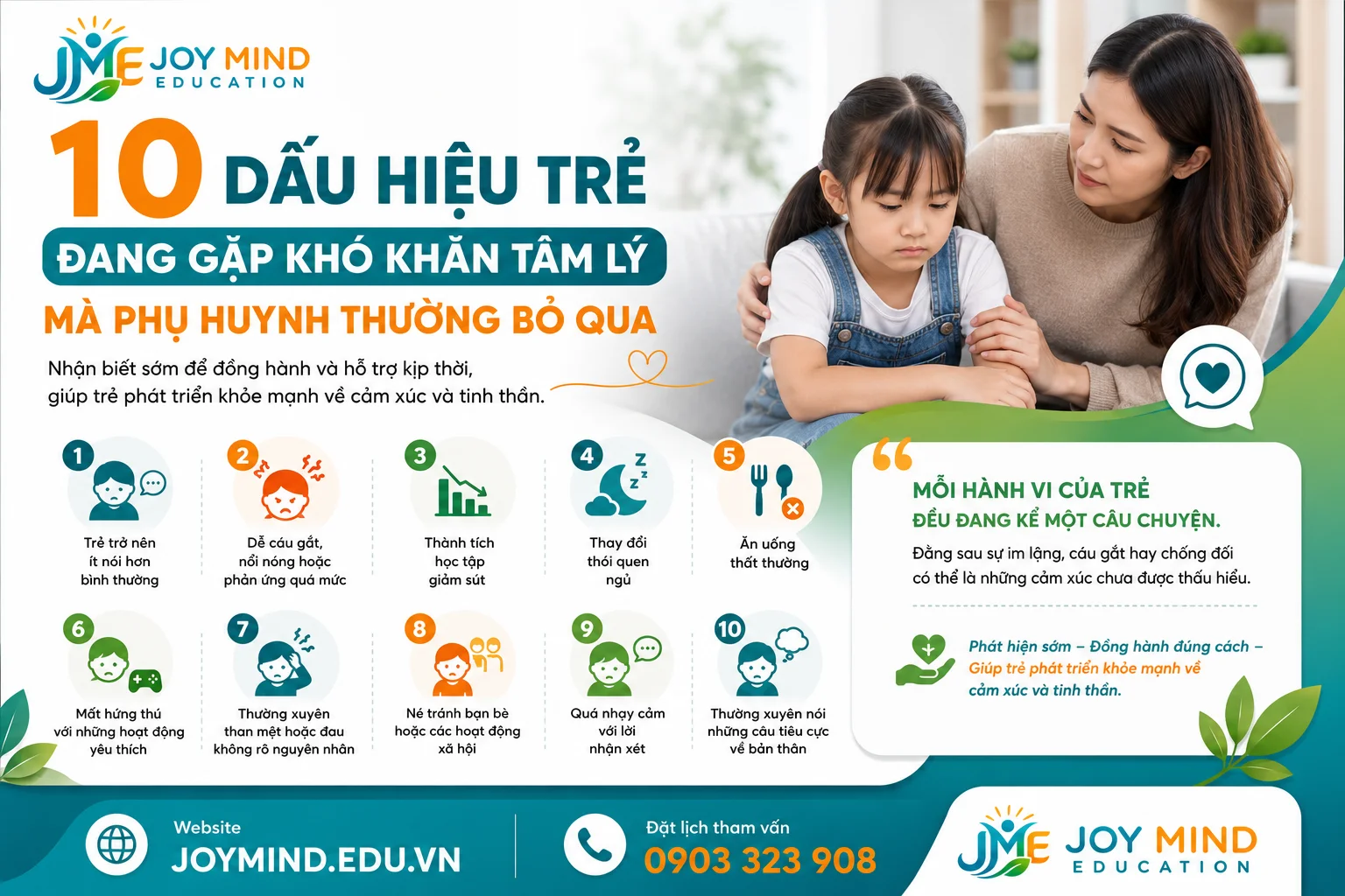 NHỮNG DẤU HIỆU TRẺ ĐANG GẶP KHÓ KHĂN TÂM LÝ MÀ PHỤ HUYNH THƯỜNG BỎ QUA